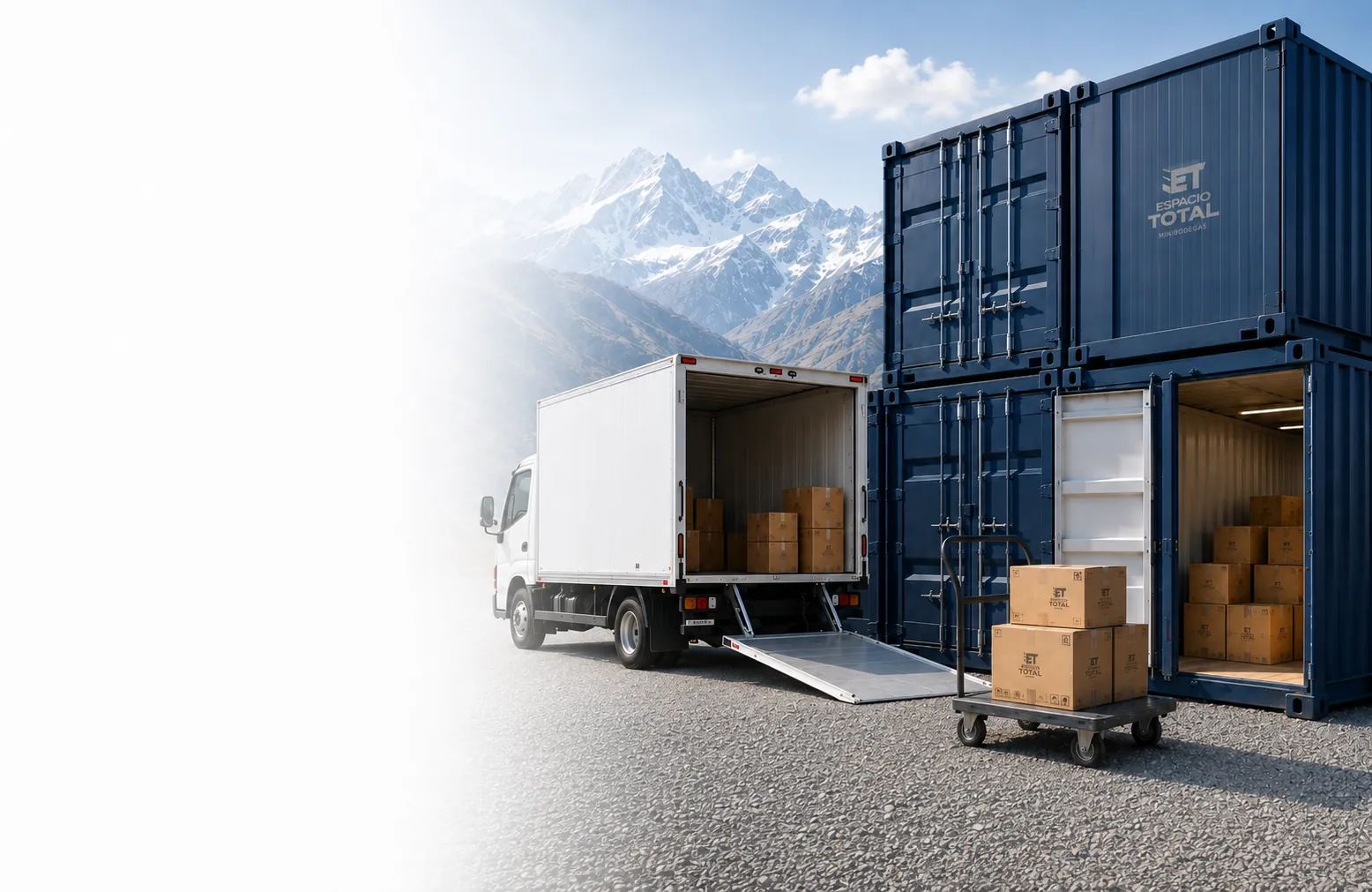 Minibodegas de Bodegas Espacio Total con servicio de transporte en Santiago